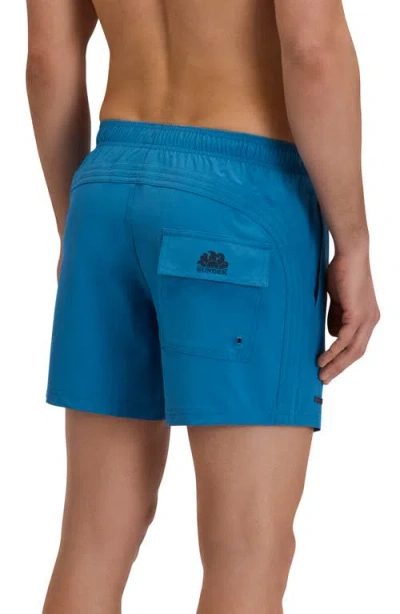 Sundek Solid Swim Trunks In Blue