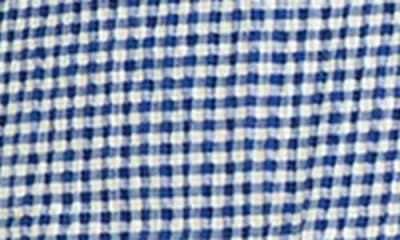 Ichi Check Print Blazer In Blue