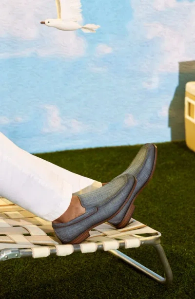 Stacy Adams Ridgely Moc Toe Slip-on Loafer In Blue