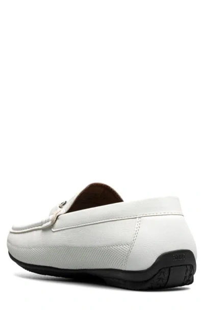 Stacy Adams Colton Moc Toe Slip-on Loafer In White