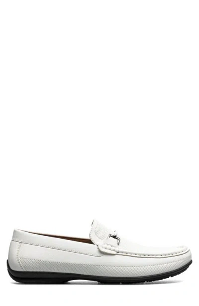 Stacy Adams Colton Moc Toe Slip-on Loafer In White