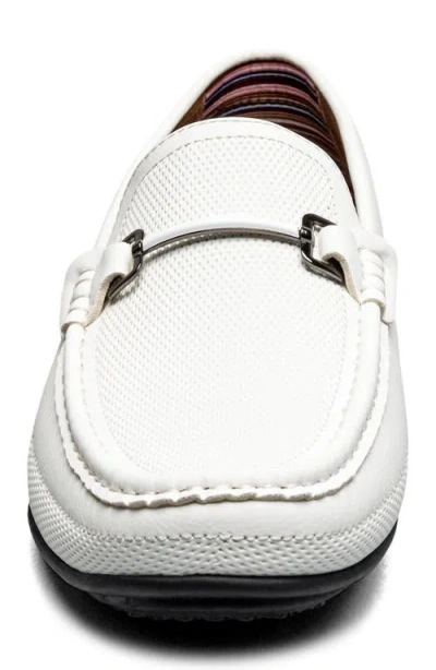 Stacy Adams Colton Moc Toe Slip-on Loafer In White