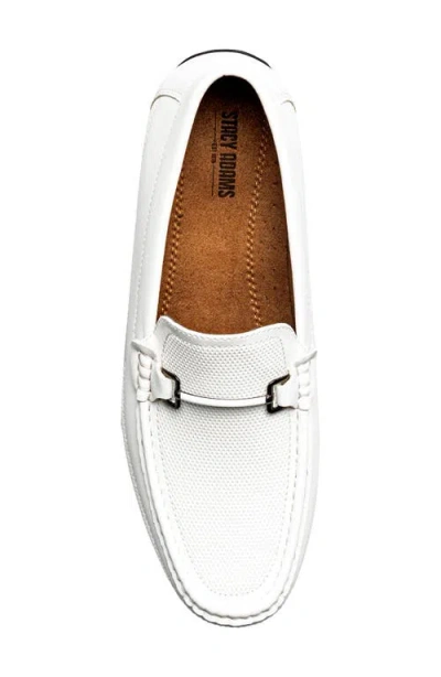 Stacy Adams Colton Moc Toe Slip-on Loafer In White
