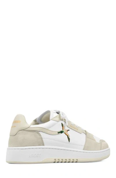 Axel Arigato Dice Lo Embroidered Leather Sneakers In White