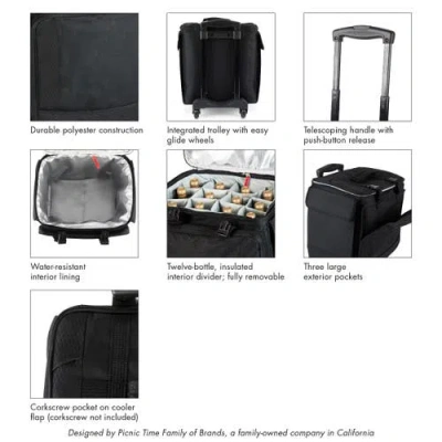 Legacy Bodega Rolling Wine Cooler In Black