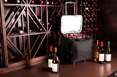 Legacy Bodega Rolling Wine Cooler In Black