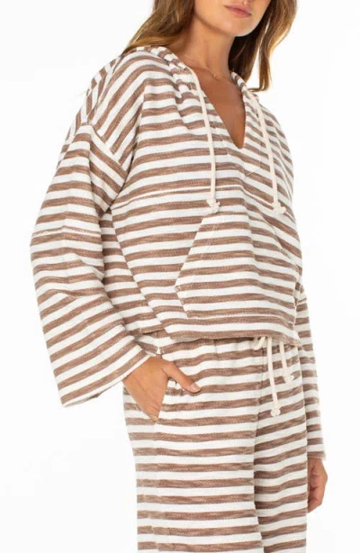 Roxy Rich Coast Stripe Hooded Sweatshirt In Multi