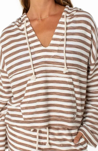 Roxy Rich Coast Stripe Hooded Sweatshirt In Multi