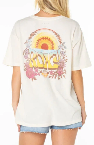 Roxy Sunset Oversize Cotton Graphic T-shirt In Multi