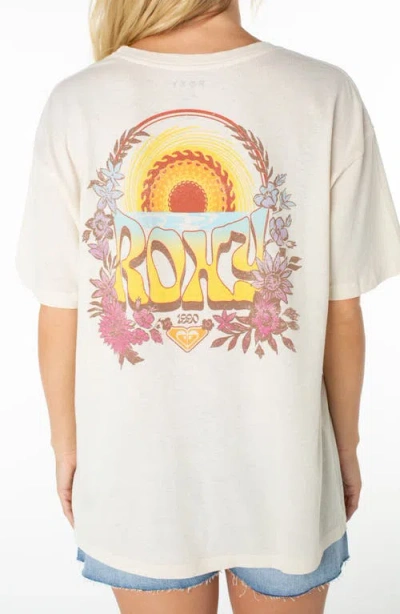 Roxy Sunset Oversize Cotton Graphic T-shirt In Multi