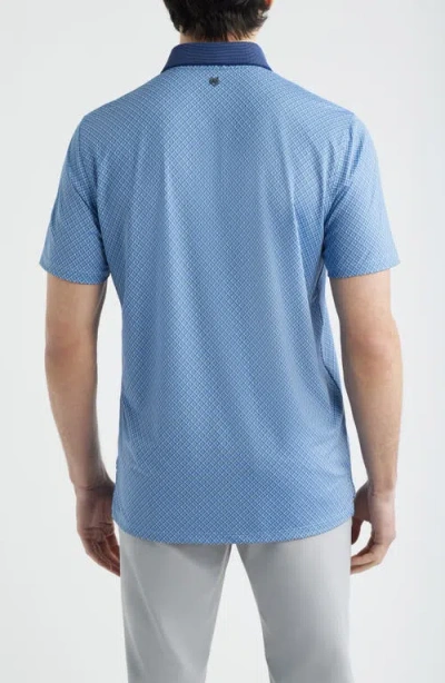 Greyson Shadow Wolf Performance Golf Polo In Blue