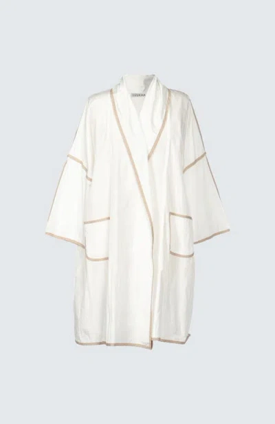 Luukaa Seraph Memory Taffeta Duster In White