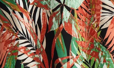 Kasper Tropical Print Pull-on Midi Skirt In Multi