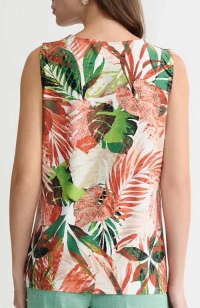 Kasper Hardware Keyhole Cap Sleeve Top In Multi