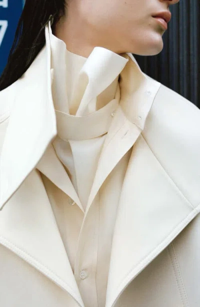 Mango Funnel Neck Parka In Neutral
