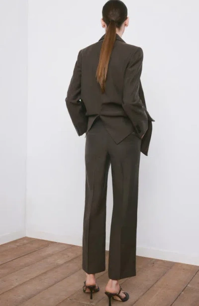 Mango Lyocell Blend Pants In Brown