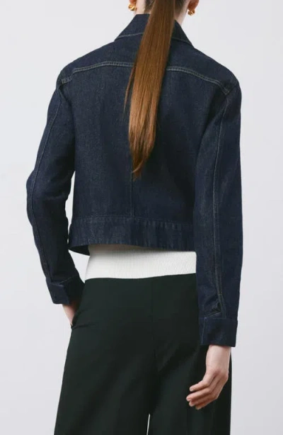 Mango Denim Jacket In Blue