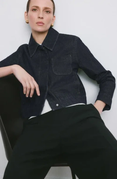 Mango Denim Jacket In Blue