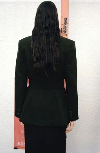 Mango Fitted Jacket In Black