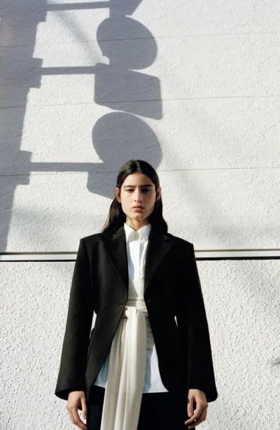 Mango Fitted Jacket In Black