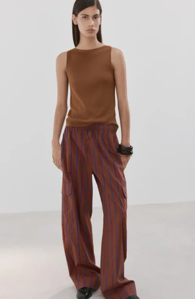 Mango Cargo Pants In Brown