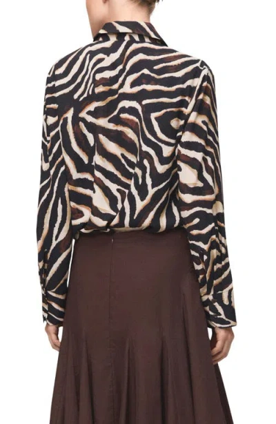 Mango Dot Print Button-up Shirt In Multi