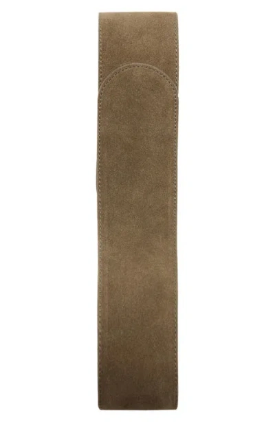 Mango Suede Belt In Brown
