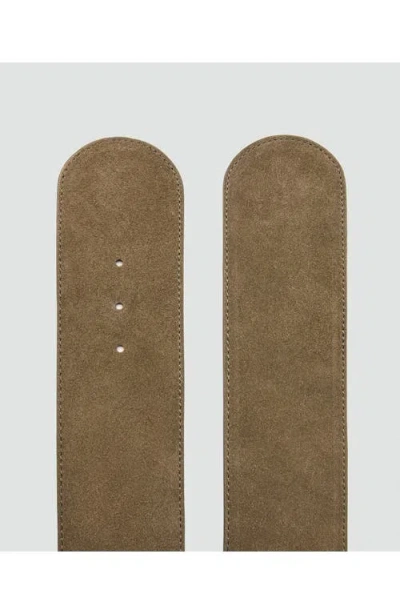 Mango Suede Belt In Brown