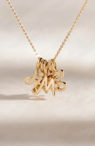 Made By Mary Script Initial Charm Silver In Neutral