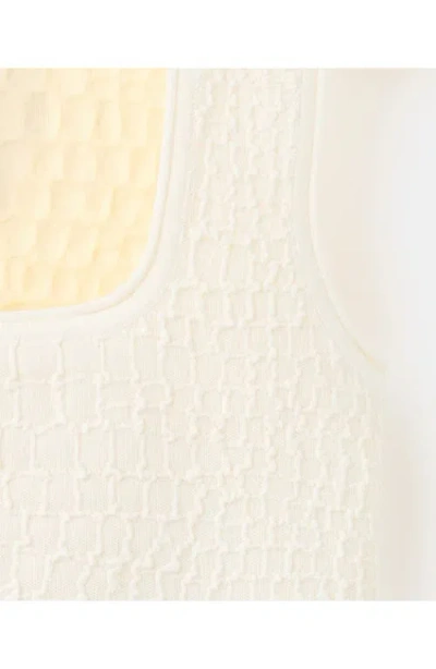 Mango Fitted Top With Wide Straps Off White In White