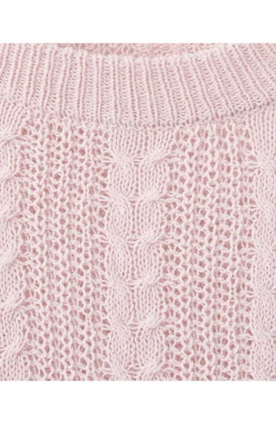 Mango Lace Pattern Sweater In Pink