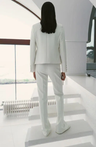 Mango Mandarin Collar Jacket In White