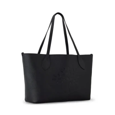 Mulberry Tree Logo-embossed Tote Bag In Black
