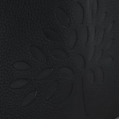Mulberry Tree Logo-embossed Tote Bag In Black