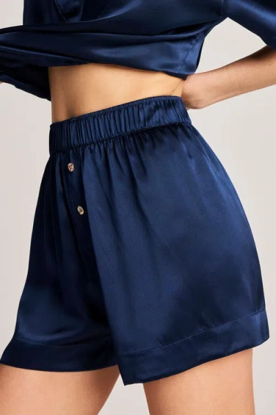 Negative Underwear Eclipse Washable Silk Boxer In Blue