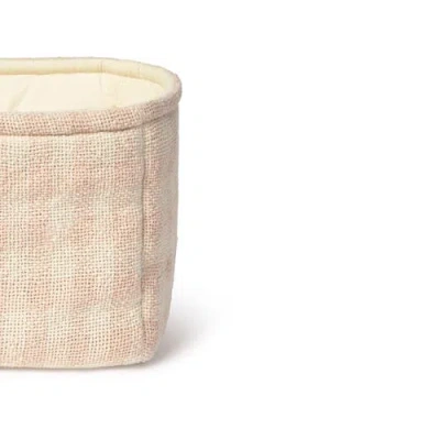 Lorena Canals Quilted Basket In White