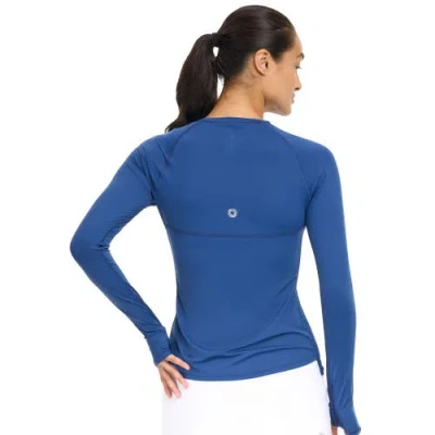 Bloquv Drawstring Crew Shirt In Blue