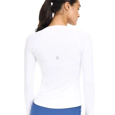 Bloquv Drawstring Crew Shirt In White