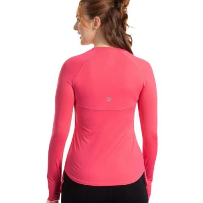 Bloquv Drawstring Crew Shirt In Pink