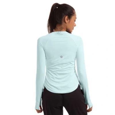 Bloquv Drawstring Crew Shirt In Blue