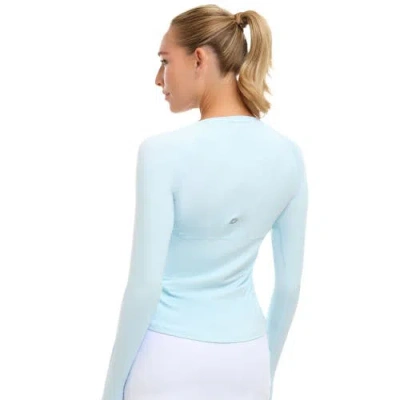 Bloquv Drawstring Crew Shirt In Blue