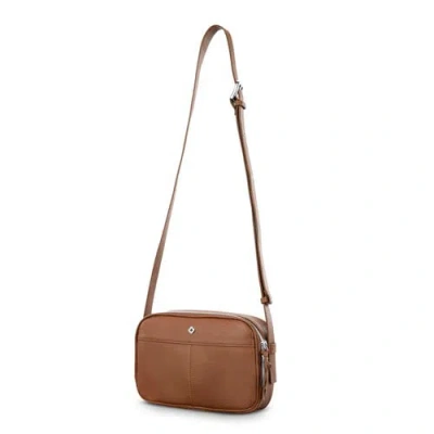 Samsonite Mobile Solution 2 Leather Crossbody Bag In Brown