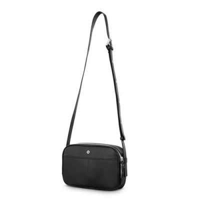 Samsonite Mobile Solution 2 Leather Crossbody Bag In Black