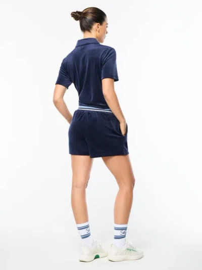 Sergio Tacchini Adele Velour Short In Blue