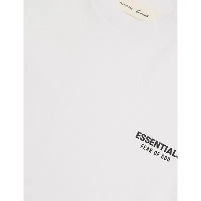 Essentials Logo-print Crew Neck T-shirt In White