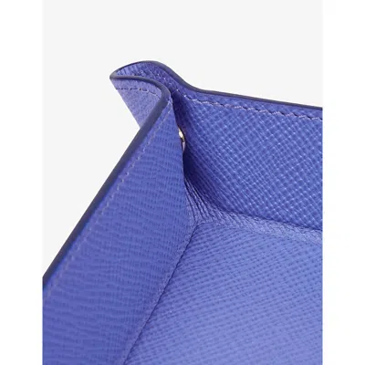 Smythson Panama Large Rectangular Trinket Tray In Red