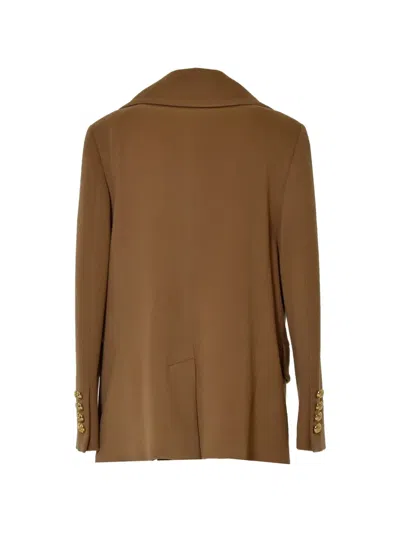 Tagliatore Double-breasted Jacket In Brown