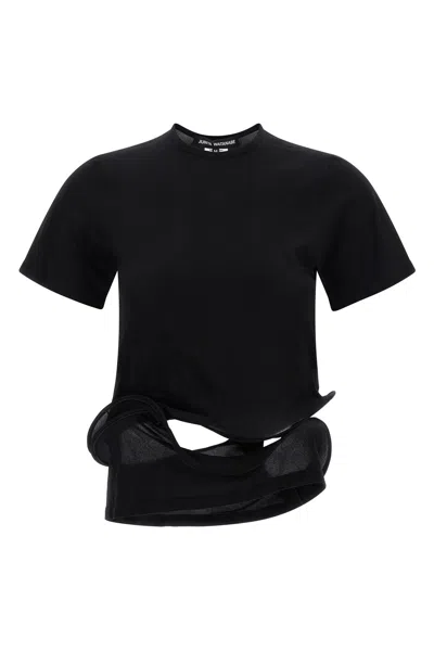 Junya Watanabe Sculptural Background T-shirt In Black