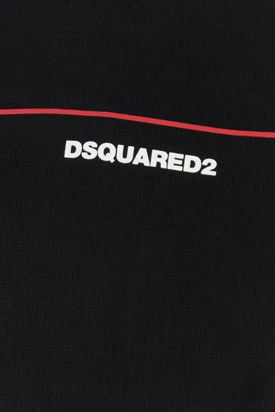 Dsquared2 Black Cotton Sweatshirt In Brown