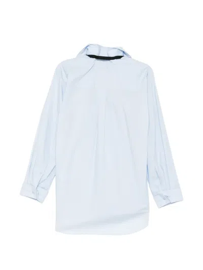 Alainpaul Elasticated Collar Shirt In Blue